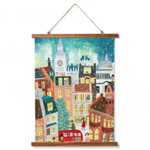 雪のクリスマスのロンドンの例示的な都市