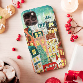 雪のクリスマスのロンドンの例示的な都市 iPhone 13ケース