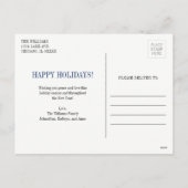 雪のクリスマスの休日はがき シーズンポストカード (裏面)