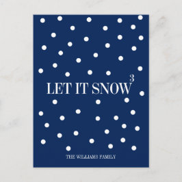 雪のクリスマスの休日はがき シーズンポストカード