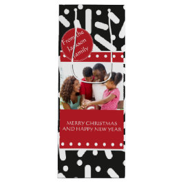 雪のクリスマスの文房具とギフト ワインギフトバッグ