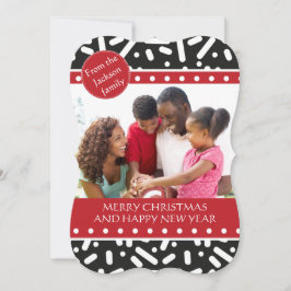 雪のクリスマスの文房具とギフト 招待状