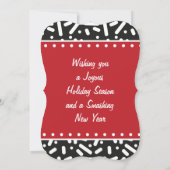 雪のクリスマスの文房具とギフト 招待状 (裏面)