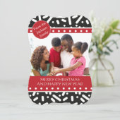 雪のクリスマスの文房具とギフト 招待状 (スタンド正面)