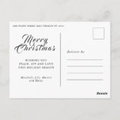 雪のクリスマスの書道 |はがき ポストカード (裏面)