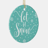 雪のクリスマスの書道 |オーナメント セラミックオーナメント (右)
