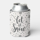 雪のクリスマスの書道 |クーラーボックス 缶クーラー (缶正面)