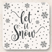 雪のクリスマスの書道 |コースター コースター (正面)