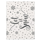 雪のクリスマスの書道 |テーブルクロス テーブルクロス (正面)