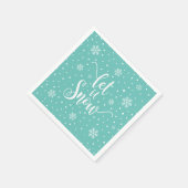 雪のクリスマスの書道 |ナプキン スタンダードカクテルナプキン (角)