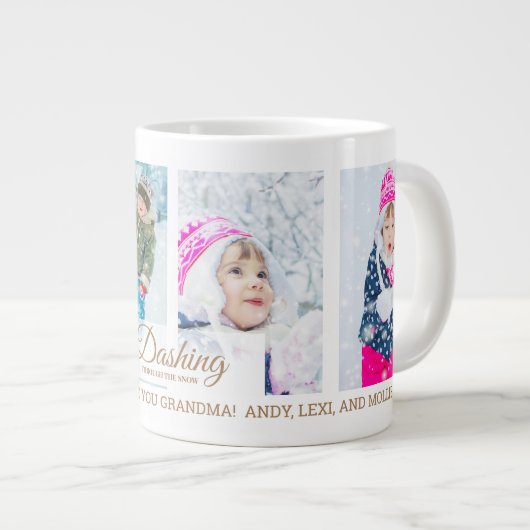 雪のクリスマスの祖父の親を通してダッシュイン4 ジャンボコーヒーマグカップ (正面右)