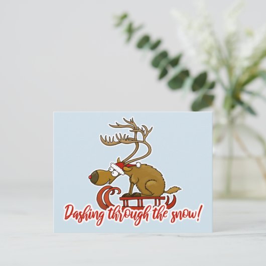 雪のクリスマスの郵便はがきを通って紛砕 シーズンポストカード (スタンド正面)