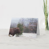 雪のクリスマスの願いカスタマイズ- シーズンカード (正面)