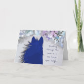 雪のクリスマスの願い賛美をダシング シーズンカード (正面)