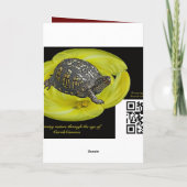 雪のクリスマスの黒によっておおわれる《鳥》アメリカゴガラ シーズンカード (裏面)