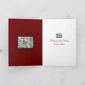 雪のクリスマスの黒によっておおわれる《鳥》アメリカゴガラ シーズンカード (内部)