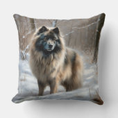 雪のクリスマスをキーソン クッション (正面)