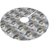 雪のクリスマスをキーソン ブラッシュドポリエステルツリースカート (アングル)