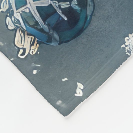 雪のクリスマスを許すそりにチョウの犬 フリースブランケット (角)