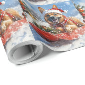 雪のクリスマスを許すそりにベルギーのマリノイ ラッピングペーパー (ロールコーナー)