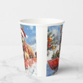 雪のクリスマスを許すそりにベルギーのマリノイ 紙コップ (右)