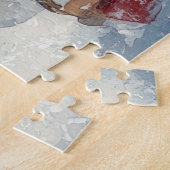 雪のクリスマスを許すそりにモルティTzu犬 ジグソーパズル (側面)