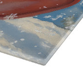 雪のクリスマスを許すそりのダルマチア犬 カッティングボード (角)