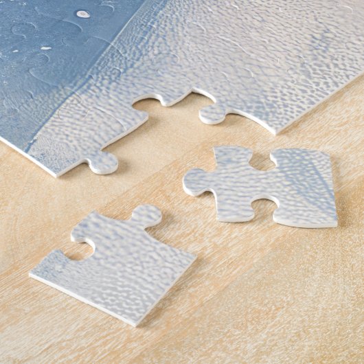 雪のクリスマスを許すそりのビーグル犬 ジグソーパズル (側面)