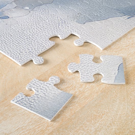 雪のクリスマスを許すそりの杖のコルソ犬 ジグソーパズル (側面)