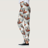 雪のクリスマスを許可するそりのオーストラリアの牛 レギンス (左)