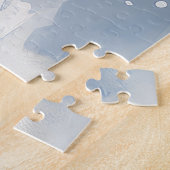 雪のクリスマスを許可するスロッジのベルギーシェパード ジグソーパズル (側面)