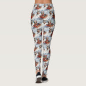 雪のクリスマスを許可するスロッジのベルギーシェパード レギンス (裏面)