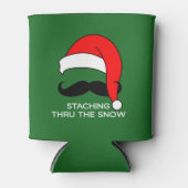 雪のクリスマスを過ぎおもしろいる 缶クーラー (正面)