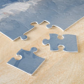 雪のクリスマスを過ごすすべり姿のハバニーズ犬 ジグソーパズル (側面)