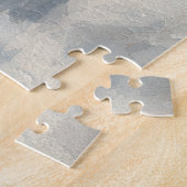 雪のクリスマスを過ごす英国の眠り犬 ジグソーパズル (側面)