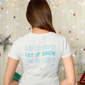 雪のクリスマスを過ごす Tシャツ