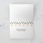 雪のクリスマスアイリッシュセッター シーズンカード (内部)