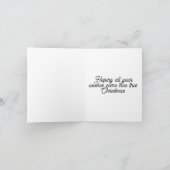 雪のクリスマスカードに天使 カード (内部)