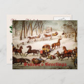 雪のクリスマスカードの流出 シーズンポストカード (正面/裏面)