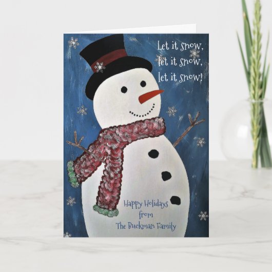 雪のクリスマスカード シーズンカード (正面)