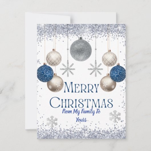 雪のクリスマスカード シーズンカード (正面)