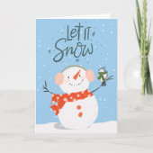 雪のクリスマスカード シーズンカード (正面)