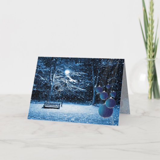 雪のクリスマスカード シーズンカード (正面)