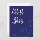 雪のクリスマスカード シーズンカード (正面/裏面)