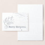 雪のクリスマスカード 箔カード (ディスプレー)