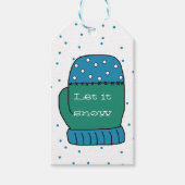 雪のクリスマスギフトタグ ギフトタグ (正面)