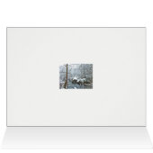 雪のクリスマスクリーク – 平和 – グリーティングカード (内部横(上))