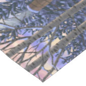 雪のクリスマスシーンで冬のキャビン鹿 テーブルクロス (アングル)