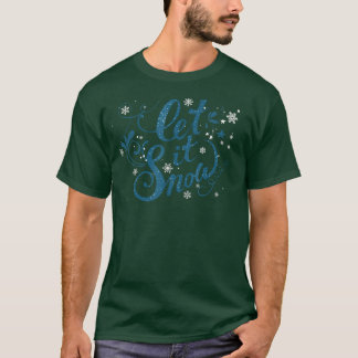 雪のクリスマススノーフレーク雪のワンダーフ Tシャツ