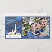 雪のクリスマスチャーチフォトカード シーズンカード (正面)